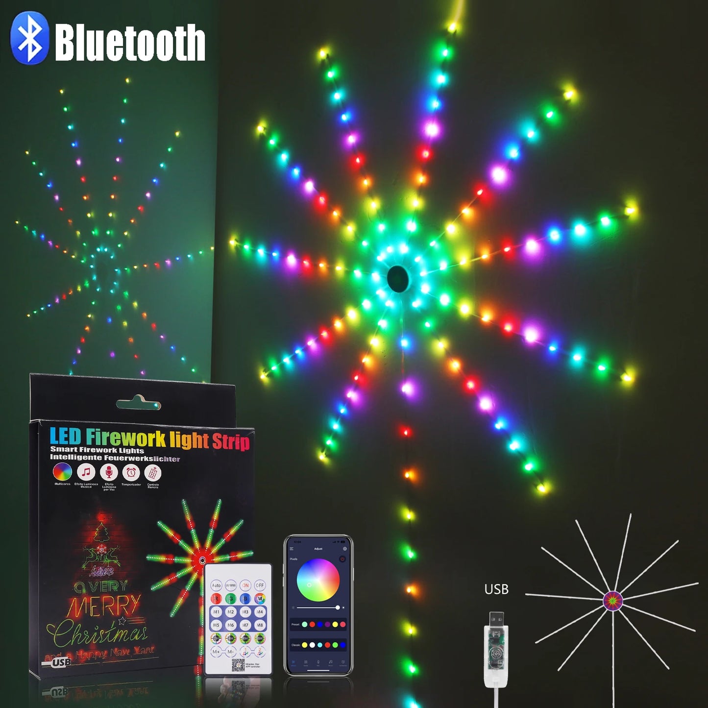 RGB LED Strip Lights with Bluetooth App Control (Music Sync)