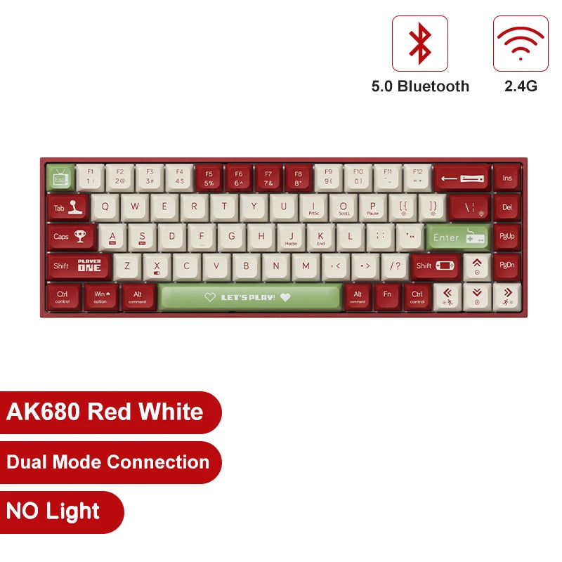 AJAZZ AK680 Mechanical Gaming Keyboard (Hot Swap / Wireless)