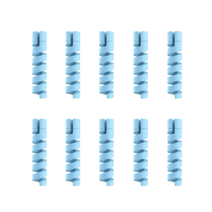 10pcs Silicone Cable Protectors | Spiral Cord Savers for USB Charger Cables