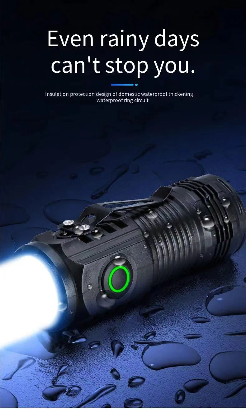 Rechargeable Multi-functional LED Flashlight (Strong Light & Long Range)