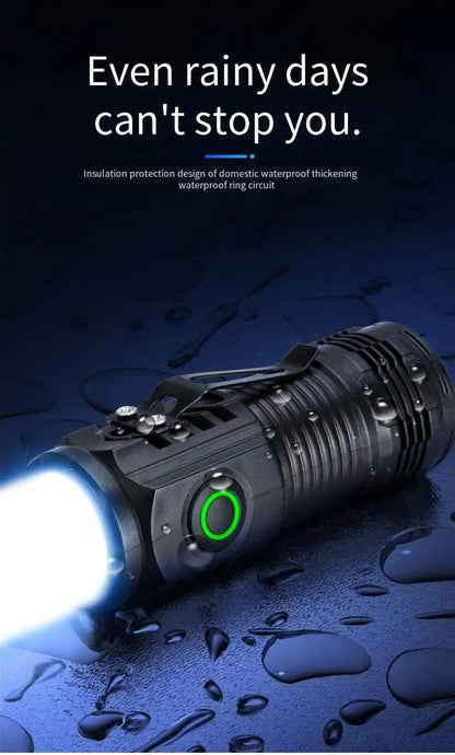 Rechargeable Multi-functional LED Flashlight (Strong Light & Long Range)