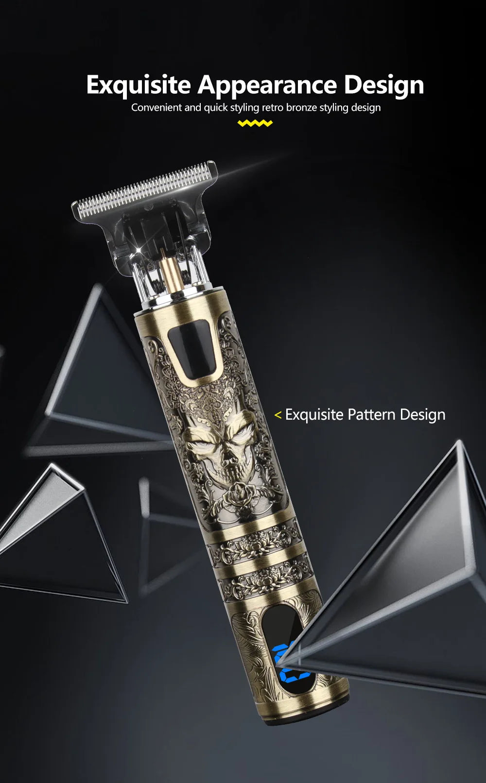 T9 LCD Precision Hair Trimmer and Clipper for Men