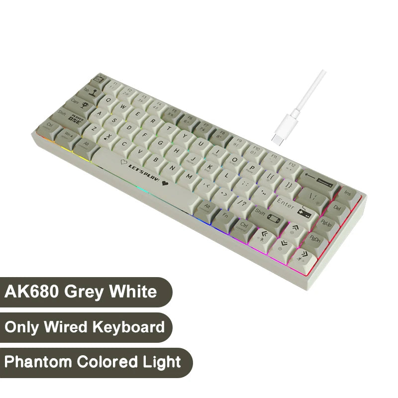AJAZZ AK680 Mechanical Gaming Keyboard (Hot Swap / Wireless)