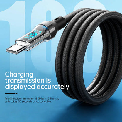 120W Super Fast Charging Cable w/ LCD Watt Display (for iPhone/USB-C)