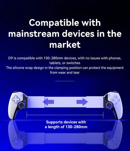 D9 Wireless Dual Hall Game Controller | Phone, Tablet, PC, Switch, PS3/PS4