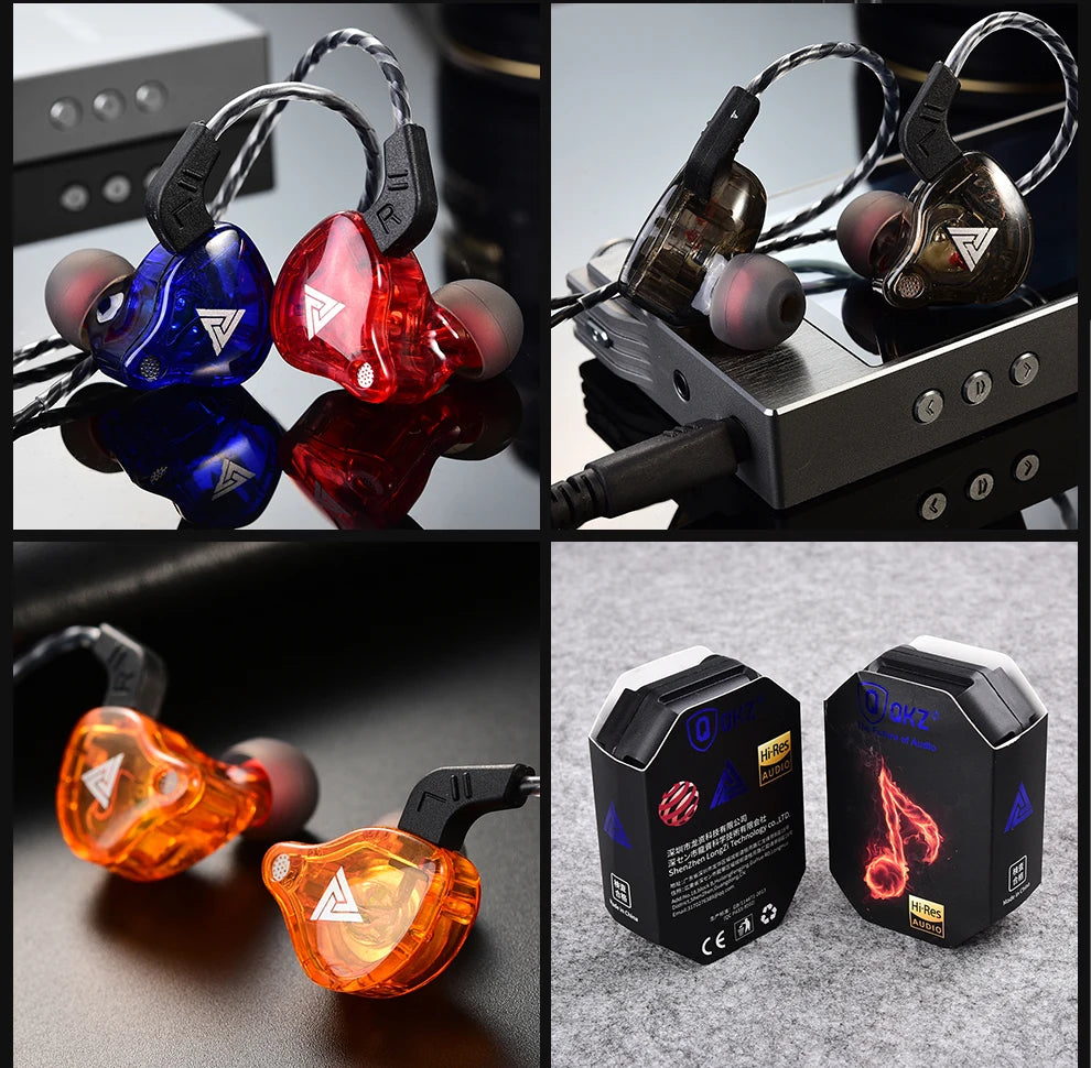 QKZ AK6 HiFi In-Ear Monitor Earbuds with Mic