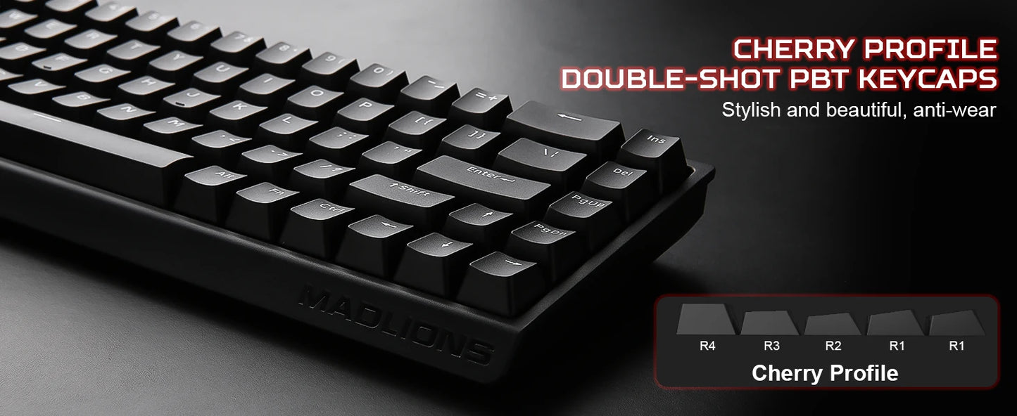 YUNZII x MADLIONS MAD68 HE Gaming Keyboard | 65% Magnetic, 8K Rapid Trigger