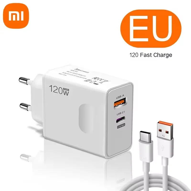 Original Xiaomi 120W PD Super Fast USB-C Charger Adapter