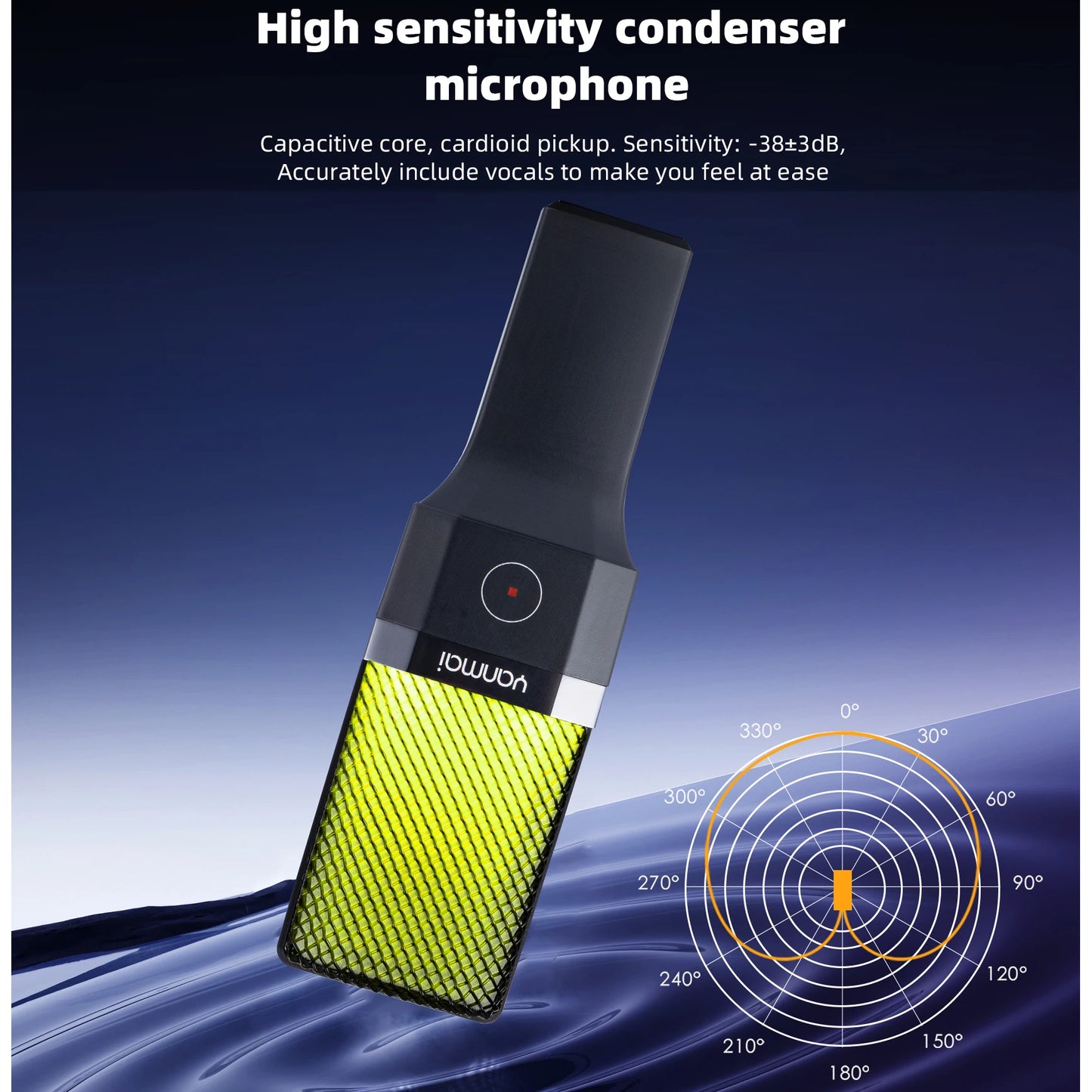 USB Condenser Microphone Kit with RGB Light for PC Streaming