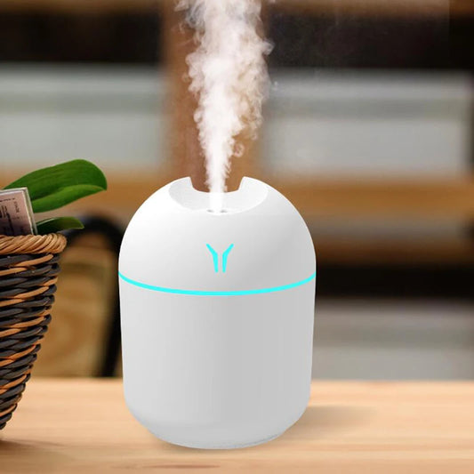 250ml USB Mini Ultrasonic Humidifier & Essential Oil Diffuser (LED)