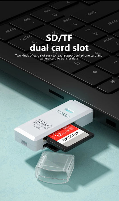 High-Speed USB 3.0 (2-in-1) SD/Micro SD Card Reader