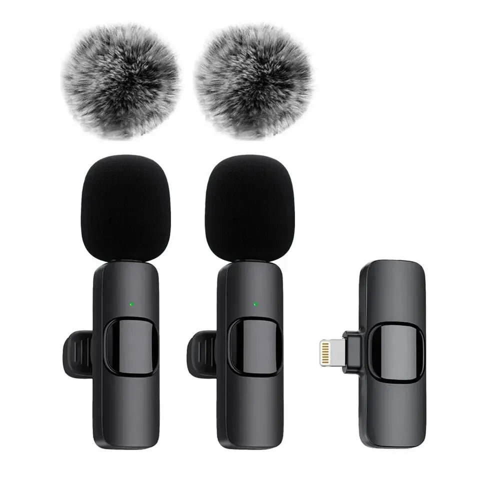 Mini Wireless Lavalier Microphone for Phone/Laptop (Live Recording)