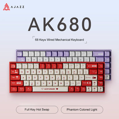 AJAZZ AK680 Mechanical Gaming Keyboard (Hot Swap / Wireless)
