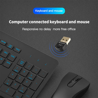 Bluetooth 5.0 USB Adapter & Receiver | High Speed Wireless Dongle for PC