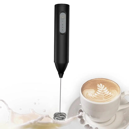 USB Rechargeable Electric Milk Frother (3 Speeds) for Coffee