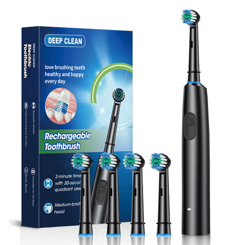 Adult 6 Mode Rotating Electric Toothbrush | USB Rechargeable with Timer Function