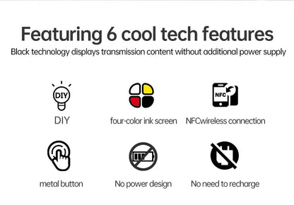 NFC E-Ink Screen Phone Case for iPhone 13-15 Pro Max (Custom Photo)