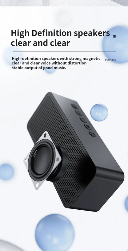 G50 Mini Bluetooth Speaker | Mirror LED Alarm Clock & FM Radio