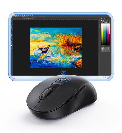 BASEUS Wireless Bluetooth 5.3 Mouse | Ergonomic, 7 Silent Buttons for PC/Laptop