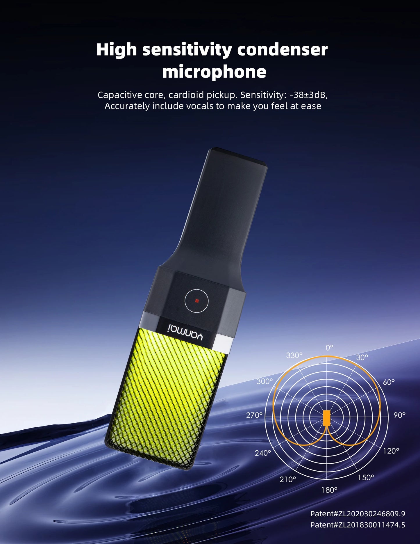 USB Condenser Microphone Kit with RGB Light for PC Streaming