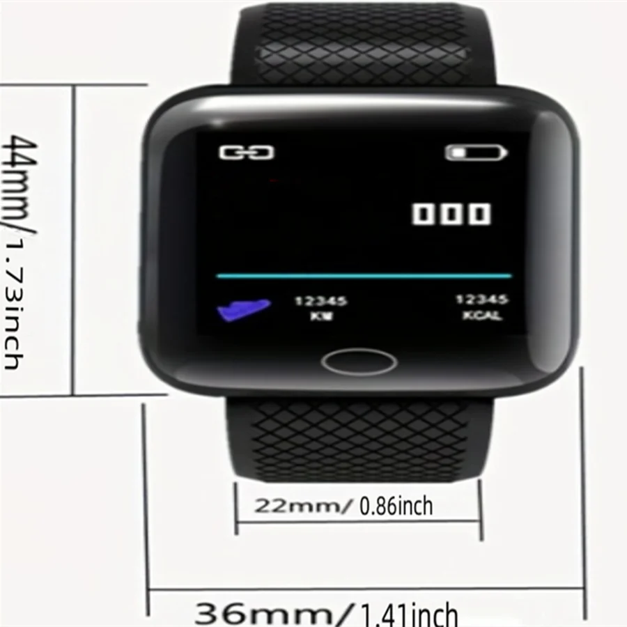 Unisex Smartwatch & Fitness Tracker for Android/iOS (Message Sync)