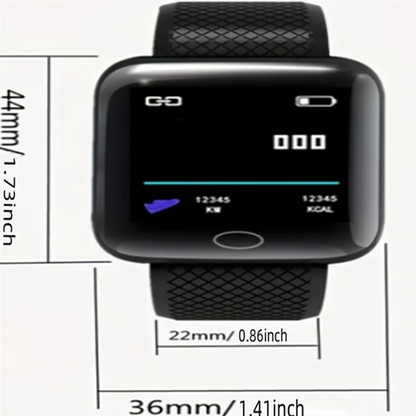 Unisex Smartwatch & Fitness Tracker for Android/iOS (Message Sync)