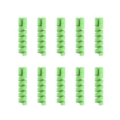 10pcs Silicone Cable Protectors | Spiral Cord Savers for USB Charger Cables