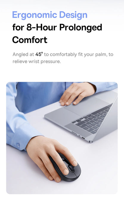 BASEUS Wireless Bluetooth 5.3 Mouse | Ergonomic, 7 Silent Buttons for PC/Laptop
