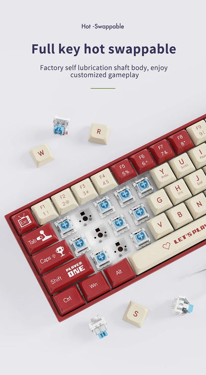 AJAZZ AK680 Mechanical Gaming Keyboard (Hot Swap / Wireless)