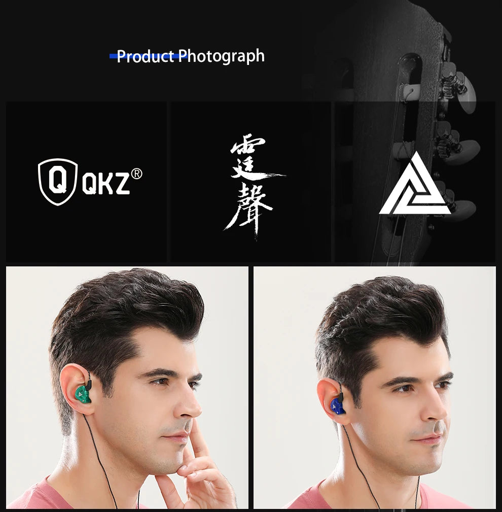 QKZ AK6 HiFi In-Ear Monitor Earbuds with Mic