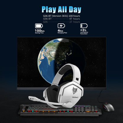 NUBWO G06 Dual Wireless Gaming Headset (7.1 Surround/Low Latency)