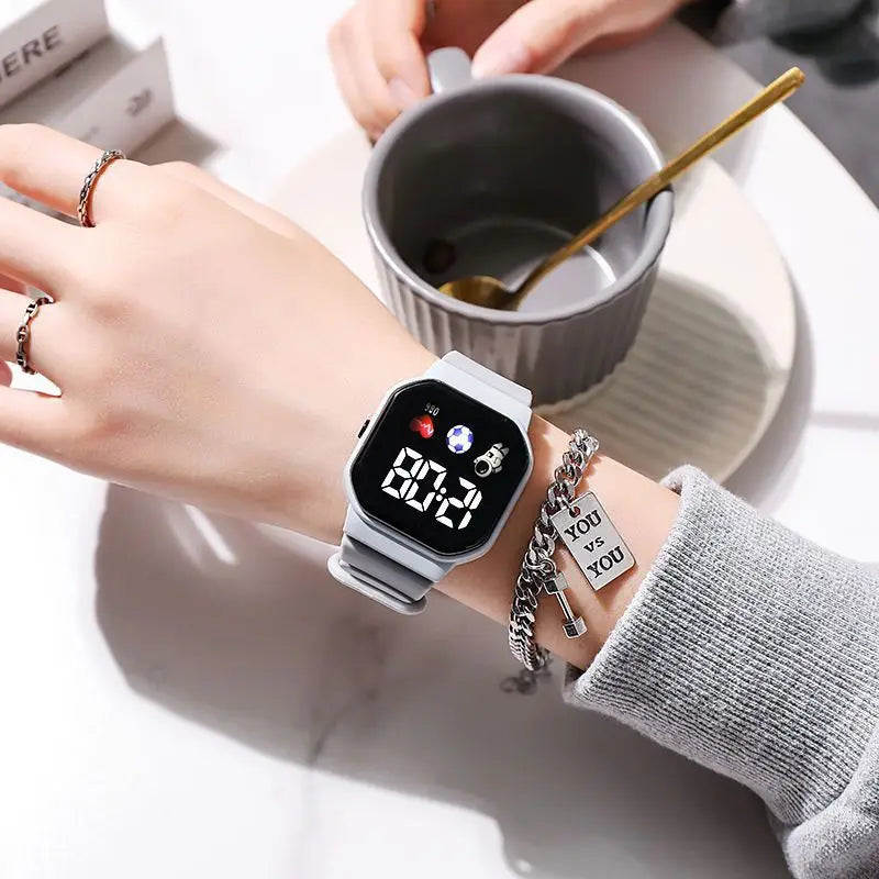 Digital LED Watch | Silicone Strap Electronic Wristwatch