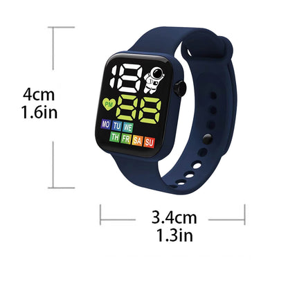 Waterproof LED Digital Sports Watch for Kids (Silicone Strap)