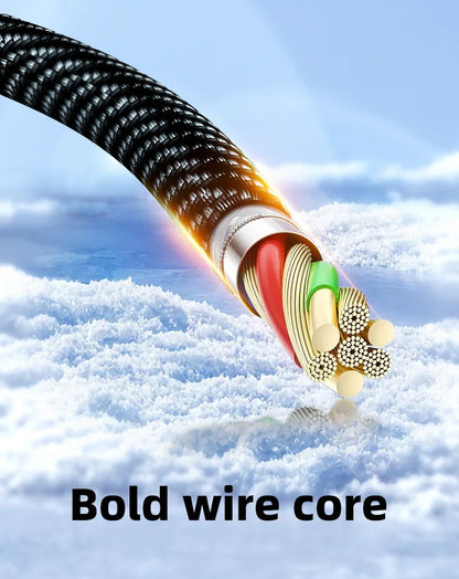 120W Super Fast Charging Cable w/ LCD Watt Display (for iPhone/USB-C)