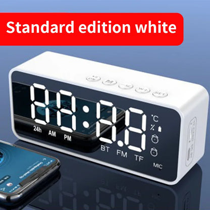 G50 Mini Bluetooth Speaker | Mirror LED Alarm Clock & FM Radio