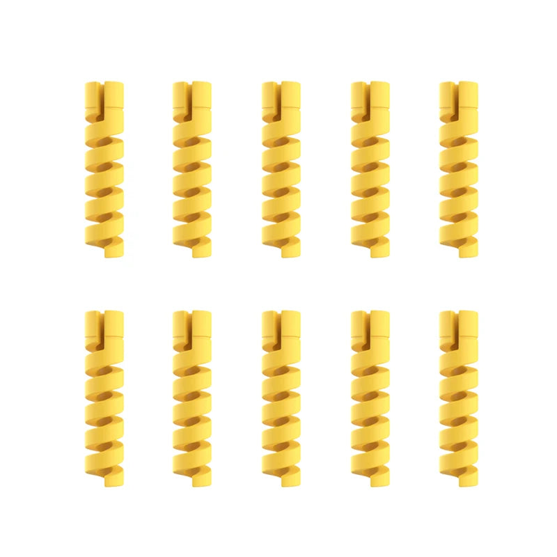 10pcs Silicone Cable Protectors | Spiral Cord Savers for USB Charger Cables