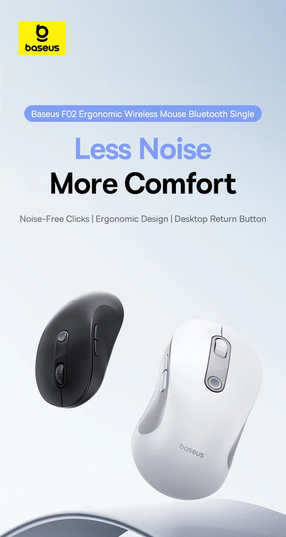 BASEUS Wireless Bluetooth 5.3 Mouse | Ergonomic, 7 Silent Buttons for PC/Laptop