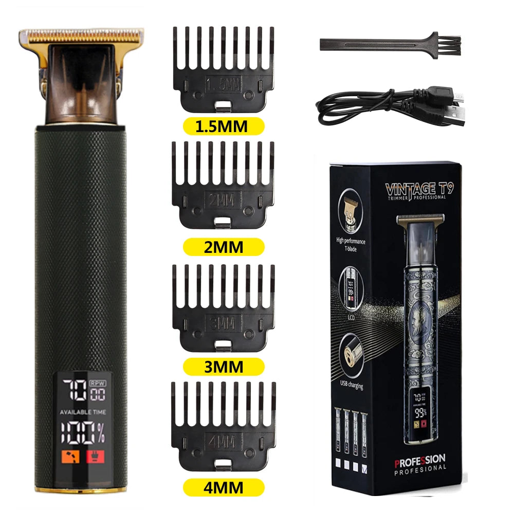 T9 LCD Precision Hair Trimmer and Clipper for Men
