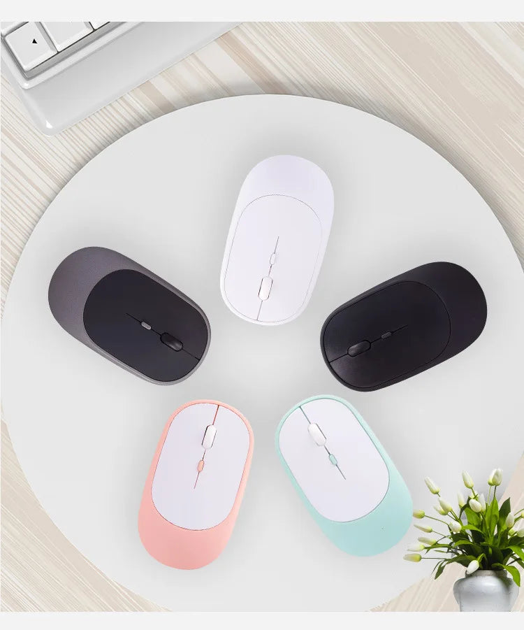 MINGCVIL Rechargeable Silent Wireless Mouse (Bluetooth/Adjustable DPI)