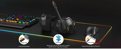 NUBWO G06 Dual Wireless Gaming Headset (7.1 Surround/Low Latency)