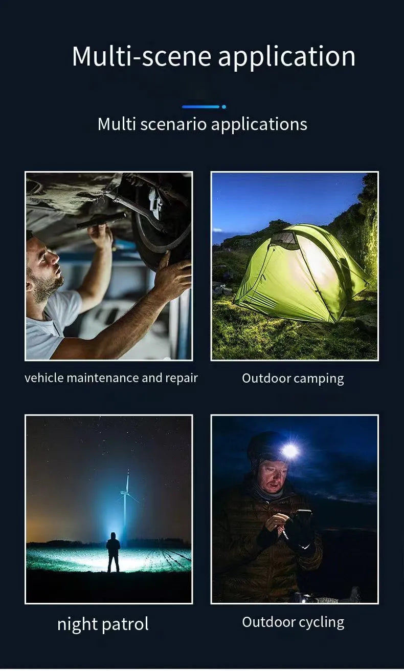 Rechargeable Multi-functional LED Flashlight (Strong Light & Long Range)