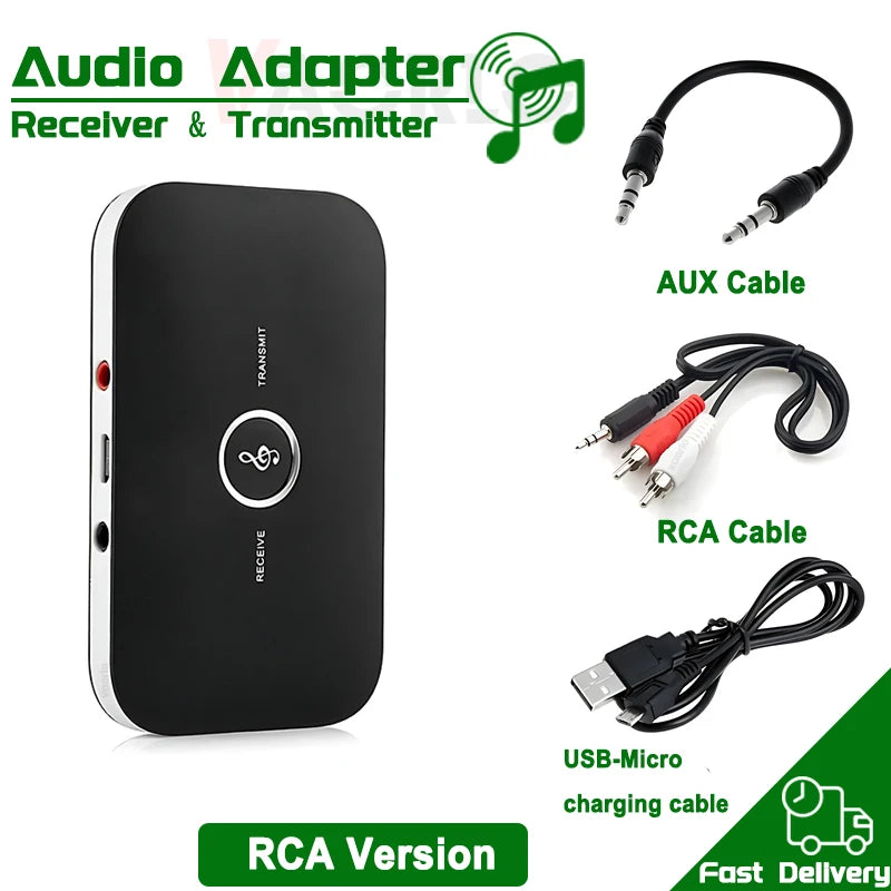 2-in-1 Bluetooth 5.3 Audio Transmitter Receiver (RCA/3.5mm AUX)