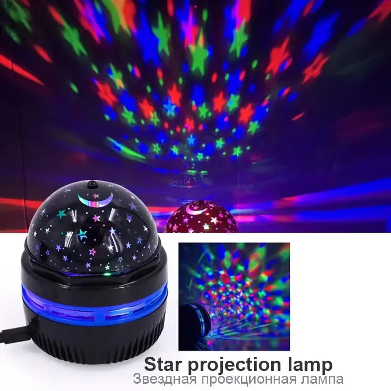 USB LED Starry Sky Projector Lamp (Moon & Star Night Light)