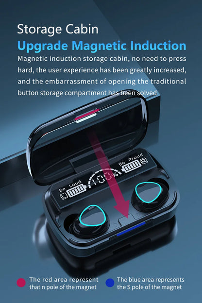 M10 TWS Wireless Earbuds w/ Power Bank Charging Case