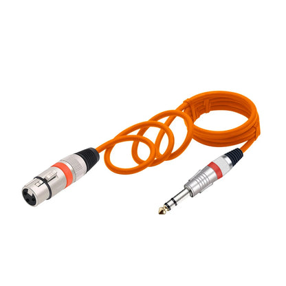Pro Audio Cable: XLR 3-Pin Female to 6.35mm TRS Male Jack