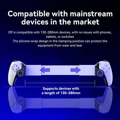 D9 Wireless Dual Hall Game Controller | Phone, Tablet, PC, Switch, PS3/PS4