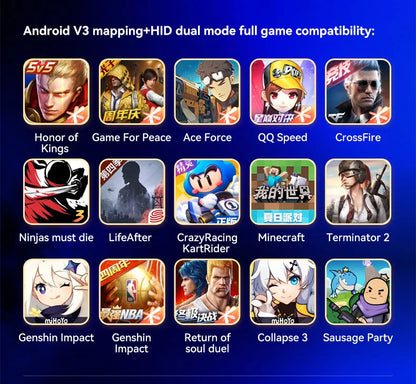 D9 Wireless Dual Hall Game Controller | Phone, Tablet, PC, Switch, PS3/PS4