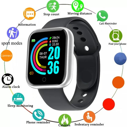 Unisex Smartwatch & Fitness Tracker for Android/iOS (Message Sync)