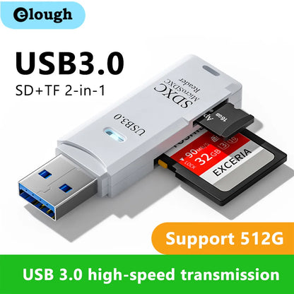 High-Speed USB 3.0 (2-in-1) SD/Micro SD Card Reader