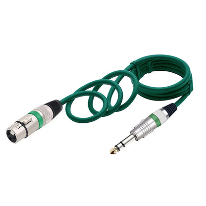 Pro Audio Cable: XLR 3-Pin Female to 6.35mm TRS Male Jack